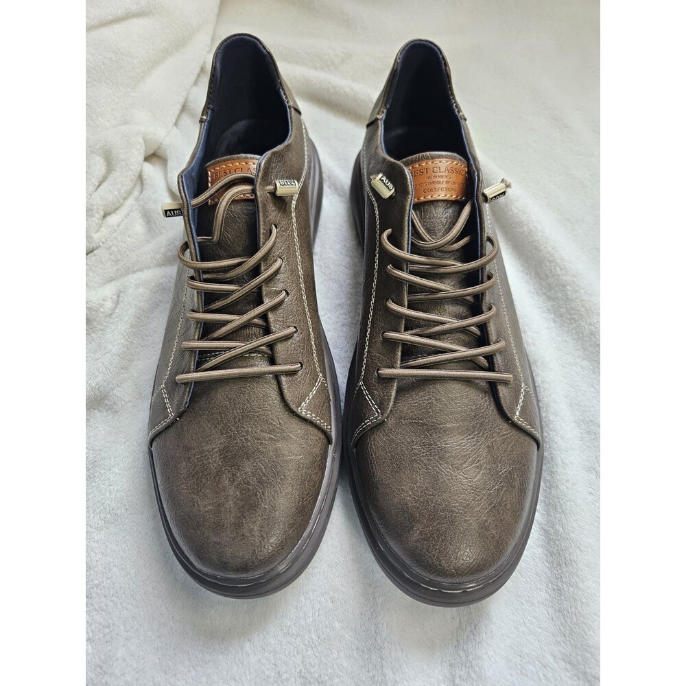 Casual Mens Lace up Outdoor Oxfords Leather Fashion Jogging Board Shoes